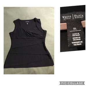 White House Black Market Sleeveless Blouse XL